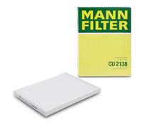 MANN-FILTER, CU 2138 Filtro de aire de cabina | Para Turismos, Filtración polvo y polen, Mejor calidad del aire, Protección aire interior, Calidad original OE