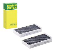 MANN-FILTER CUK 23 005-2 Filtro de aire de cabina - Filtro de Polen con Carbón activado - (set de 2) para Automóviles + Vehículos de transporte
