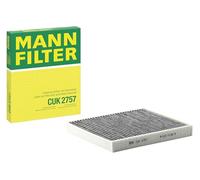 MANN-FILTER CUK 2757 Filtro de aire de cabina - Filtro de Polen con Carbón activado - para Automóviles + Vehículos de transporte