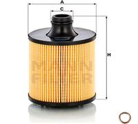 MANN-FILTER Filtro De Aceite Con Junta Para Audi Q7 SQ7 TDI QUATTRO A8 60 4.0 VW