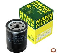 MANN-FILTER Filtro de Aceite Con Junta para Nissan Note 1.4 Micra III 1.2 16V