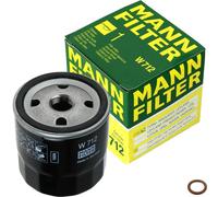 MANN-FILTER Filtro De Aceite Con Junta Para Opel Manta B 2.0 E 1.9 S