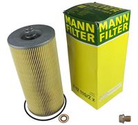 MANN-FILTER Filtro de Aceite Con Tapón Drenaje Aceite H 12 110/2 x 12341