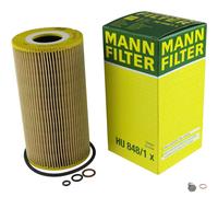 MANN-FILTER Filtro de Aceite Con Tapón Drenaje Aceite para BMW 5er 525tds