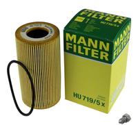 MANN-FILTER HU 719/5 x Filtro de aceite - para Automóviles + Vehículos de transporte