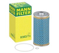 MANN-FILTER Filtro de aceite H 943/7 x para BMW Serie 5, 7, 8 y ALPINA B10/B8/B12