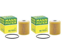 MANN-FILTER HU 7032 z Filtro de aceite - Set de filtro de aceite juego de juntas Para automóviles (Paquete de 2)