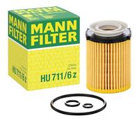 MANN-FILTER HU 711/6 z Filtro de aceite - para Automóviles + Vehículos de transporte