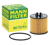 MANN-FILTER HU 712/6 x Filtro de aceite - para Automóviles + Vehículos de transporte