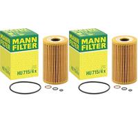 MANN-FILTER HU 715/4 x Filtro de aceite - para Automóviles + Vehículos de transporte (Paquete de 2)