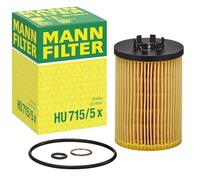 Mann Filter Filtro de aceite HU 715/5 x para BMW Serie 5, Serie 6, Serie 7, X5 y ALPINA