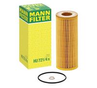 MANN-FILTER, HU 721/4 x Filtro de aceite | Para automóviles, alto rendimiento de filtración, protección óptima del motor, junta de alta calidad, tecnología original OE