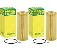 MANN-FILTER HU 726/2 x Filtro de aceite - para Automóviles + Vehículos de transporte (Paquete de 2)