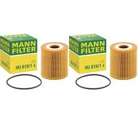 MANN-FILTER, HU 819/1 x Filtro de aceite (Paquete de 2)