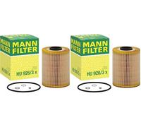 MANN-FILTER HU 926/3 x Filtro de aceite - para Automóviles + Vehículos de transporte (Paquete de 2)