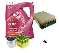 MANN-FILTER Inspección Set 5 L MANNOL 5W-40 Elite Para Mazda 121 III 1.3