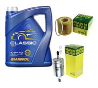 MANN-FILTER Inspección Set 5L MANNOL Classic 10W-40 Para VW Polo 1.2 12V Fox