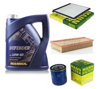 MANN-FILTER Inspección Set 5L MANNOL Defender 10W-40 Para Citroën Xsara 1.8i