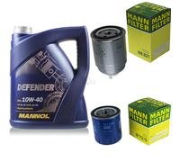 Mann-Filter Inspección Set 5L mannol Defender 10W-40 para Peugeot 106 II 1.5D