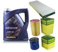 Mann-Filter Inspección Set 5L mannol Defender 10W-40 para Peugeot Boxer Kasten