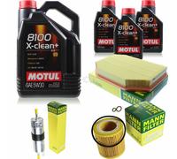 MANN-FILTER Inspección Set 8L Motul 5W-30 Para BMW 5er 523i 528i 530i