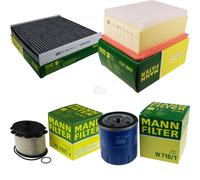 MANN-FILTER Inspección Set Filtersatz Para Citroën Berlingo Kasten 1.9 D 70