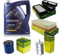 MANN-FILTER Inspección set MANNOL 5L Defender 10W-40 para Peugeot 806 2.0