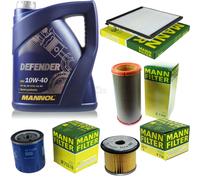 MANN-FILTER Inspección set MANNOL 5L Defensor 10W-40 para Citroën Xsara 1.9 TD