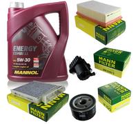 Mann-Filter Inspección Set mannol 5L Energy Combi Ll 5W-30 para Clio Renault