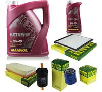Mann-Filter Inspección Set mannol 6L Extremo 5W-40 para Citroën Xantia