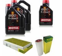MANN-FILTER Inspección Set Motul 10L 5W-30 Para BMW 5er Touring 525d 530d