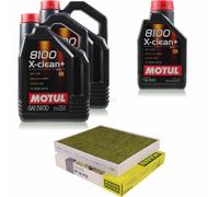 MANN-FILTER Inspección Set Motul 10L 5W-30 Para VW Polo 1.2 TSI 1.0