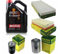MANN-FILTER Inspección Set Motul 5L 5W-30 Para Audi 80 2.0 E