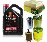 MANN-FILTER Inspección Set Motul 5L 5W-30 Para Audi A4 Avant 2.0 TDI 16V