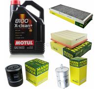 Mann-Filter Inspección Set Motul 5L 5W-30 para Audi A4 Avant 2.4 2.8 Quattro