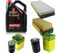 MANN-FILTER Inspección Set Motul 5L 5W-30 Para Audi Cabriolet 2.3 E Coupe 2.0