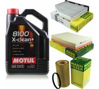 Mann-Filter Inspección Set Motul 5L 5W-30 para Audi Tt 2.0 TTS Quattro 2.5Rs