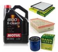 Mann-Filter Inspección Set Motul 5L 5W-30 para Citroën Xsara Caja/Combinando