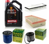 MANN-FILTER Inspección Set Motul 5L 5W-30 Para Peugeot 306 2.0 HDi 90