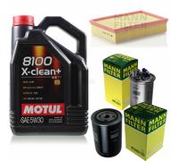 Mann-Filter Inspección Set Motul 5L 5W-30 para VW Caddy II Caja 1.9 Sdi