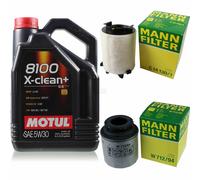 MANN-FILTER Inspección Set Motul 5L 5W-30 Para VW Golf VI 1.4 TSI 1.2