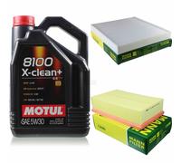 Mann-Filter Inspección Set Motul 5L 5W-30 para VW Passat Variant 2.0Tdi 1.6