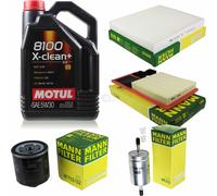 MANN-FILTER Inspección Set Motul 5L 5W-30 Para VW Polo 1.4 16V Ibiza III