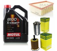 MANN-FILTER Inspección Set Motul 5L 5W-30 Para VW Polo 1.9 TDI 1.4
