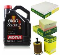 MANN-FILTER Inspección Set Motul 5L 5W-30 Para VW Polo 1.9 TDI 1.4 Fox