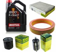MANN-FILTER Inspección Set Motul 5L 5W-30 Para VW Polo 60 1.4 50 1.0 75 1.6