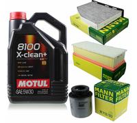 MANN-FILTER Inspección Set Motul 5L 5W-30 Para VW Touran 1.4 TSI Tiguan