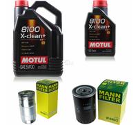MANN-FILTER Inspección Set Motul 6L 5W-30 Para Audi A6 Avant 2.5 TDI