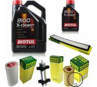 MANN-FILTER Inspección Set Motul 6L 5W-30 Para BMW 3er Touring 318d 318td