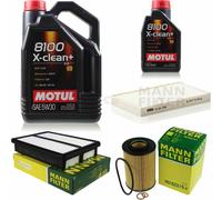 Mann-Filter Inspección Set Motul 6L 5W-30 para Hyundai Tucson 2.0